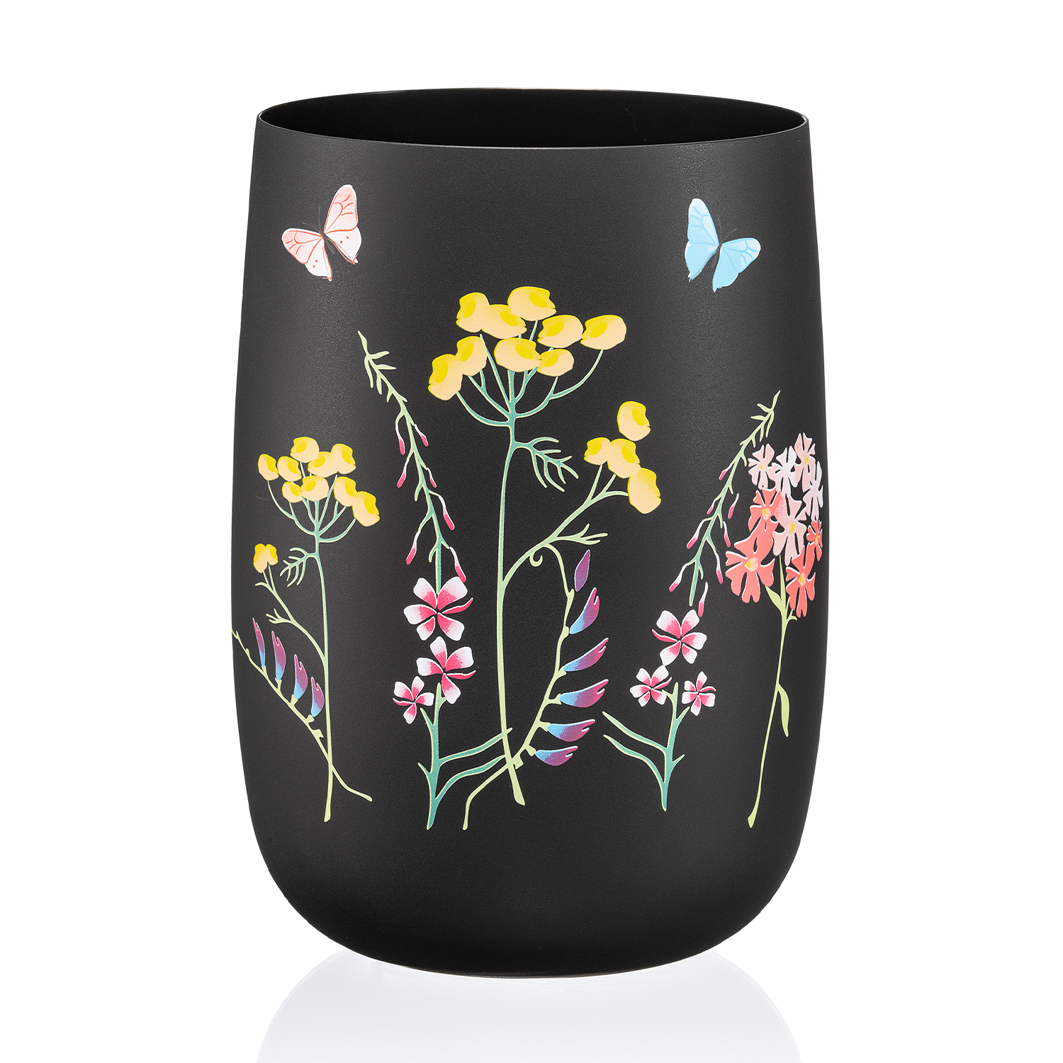 Ваза для квітів Bohemia Herbal Black, 18 см (b82510-OB457)